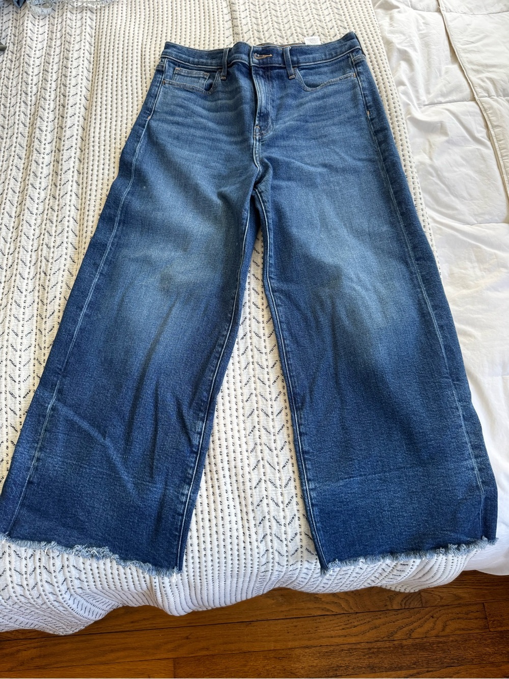 Banana Republic Blue High-Rise Wide-Leg Crop Jeans